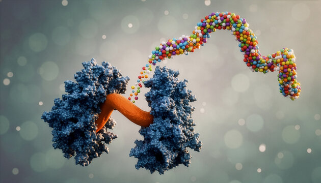Hyper-realistic molecular synthesis of RNA or polypeptide chain