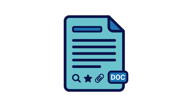 Document File Icon Illustration Design.
