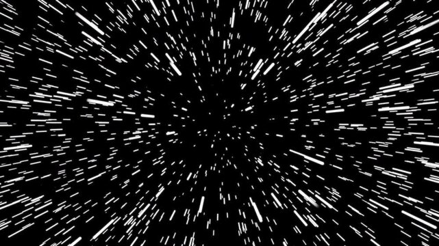 Hyperspace jump accelerated jump accelerated flight through stars on solid background. Capturing the essence of exploration, speed. 