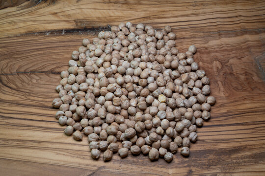 Still life of dried chickpeas