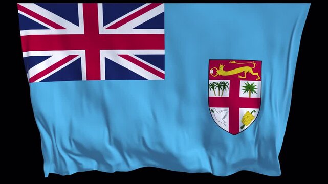 Fiji national flag Union Jack. Oceania South Pacific islands travel tourism geography culture politics education patriotic themes international affairs news broadcasts website headers and online prese