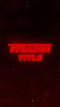 80s Neon Title Reveal &ndash; Retro TV Show Intro Scramble Text Vertical