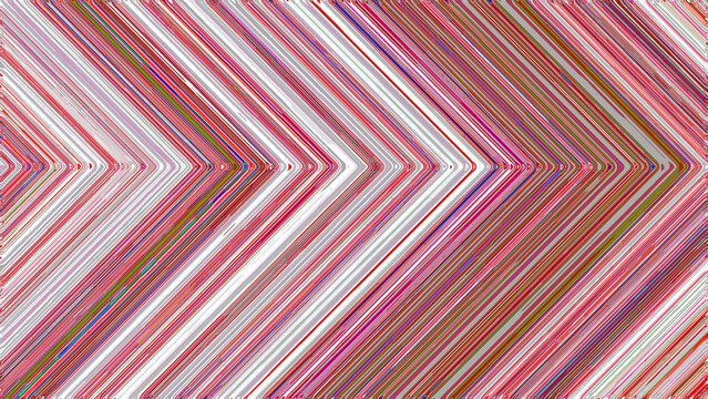 Multicolored chevron pattern with diagonal pink, red, and white stripes
