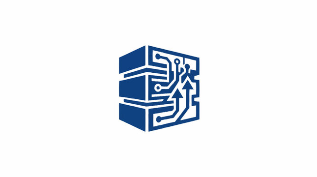Digital Firewall Security Technology Icon.