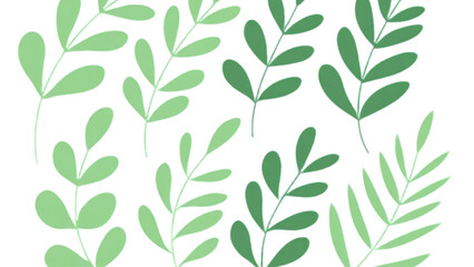 Green leafy vine pattern with organic botanical design © MstUmratun