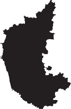 Karnataka map vector illustration