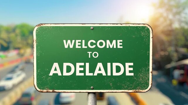 green highway road signs welcoming travelers to iconic Australian destinations