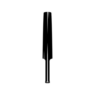 Baseball bat icon. Sports and baseball filled symbol. Black and white.