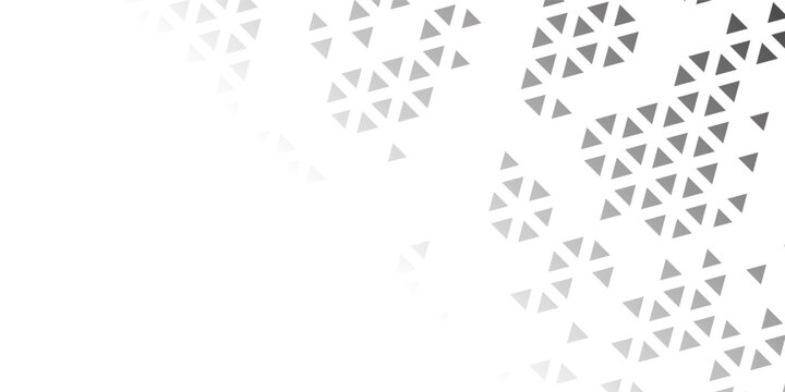 Abstract black triangle geometric pattern on white. Modern monochrome grid background with mosaic triangles texture for creative digital banner, wallpaper, and poster.