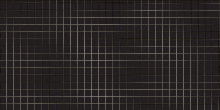 Black lines square pattern on metal background. Dark abstraction tracery running in line vector tilt in decorative style