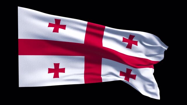 Georgia national flag. Caucasus region international affairs politics geography education cultural patriotic themes historical content news broadcasts travel visuals website headers online presentatio