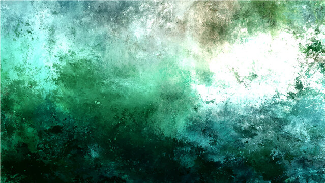Abstract watercolour wash background, with teal, blue, and earthy green tones, creating organic, flowing texture.