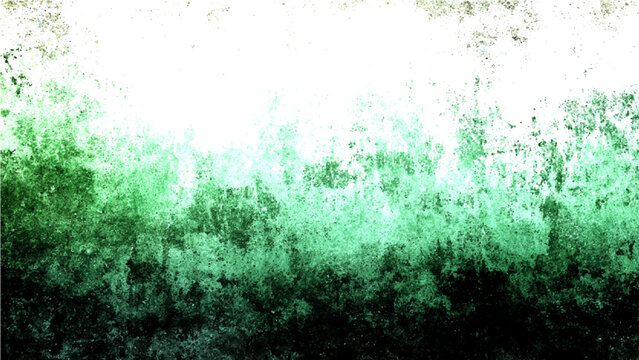 Abstract textured grunge background, gradient from white to deep green, with organic speckles and rough imperfections, suggesting natural decay or growth.