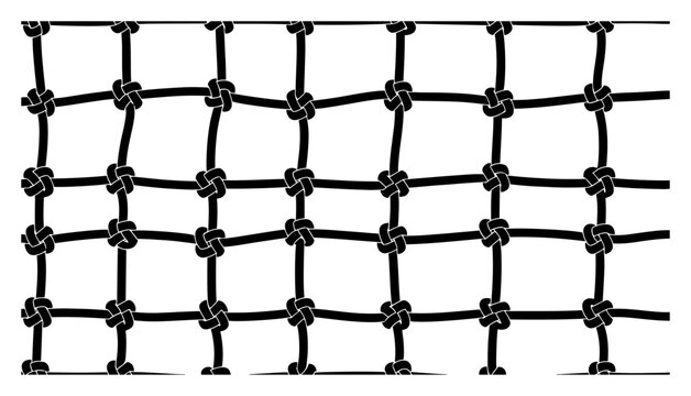 Knotted rope grid pattern for nautical mesh background vector illustration