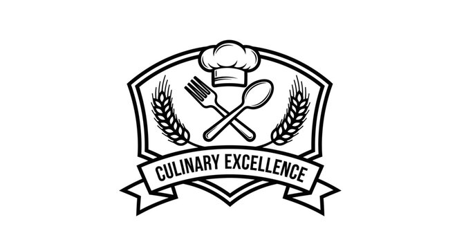 Elegant Culinary Excellence Emblem Logo Design