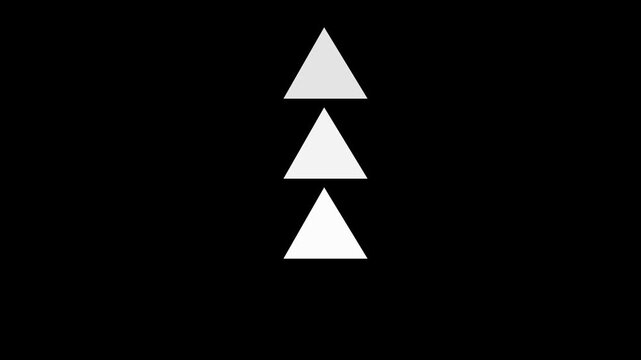 Gray Triangles Moving Up on Black Background, Abstract, Abstract Motion