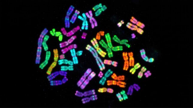 Chromosome Spread Karyotype Fluorescence FISH Imaging