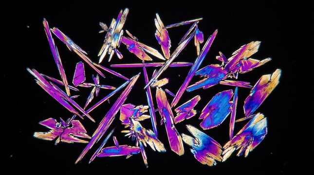 Crystallized Drug Compound Polarized Light Microscopy Birefringence