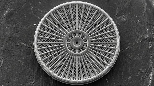 Diatom Frustule Lattice Structure Under Scanning Electron Microscope