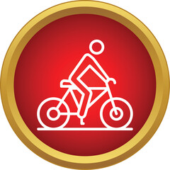 Fototapeta premium Cyclist riding a bicycle, representing sport, fitness, and transportation