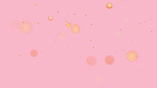 Pink FFC0CB Hex Code - Multicolored particles, shimmering circles, balls Backgrounds seamless loop animation banner creative template vintage digital wallpaper abstract professional content backdrop