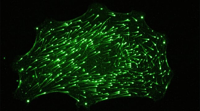 Microtubule Dynamic Instability EB1-GFP Comet TIRF Imaging