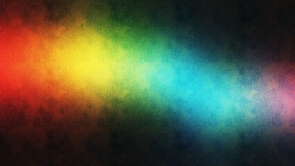 Vibrant rainbow spectrum of colors in abstract bokeh against dark background celebrating Juneteenth freedom and unity © CreativeArtnest