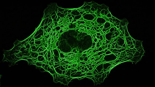 Endoplasmic Reticulum Network Live Cell TIRF Microscopy
