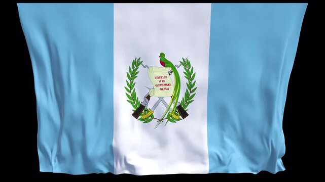 Guatemala national flag waving in the wind. Central America geography international affairs politics education cultural presentations travel news broadcasts website headers and online presentations.