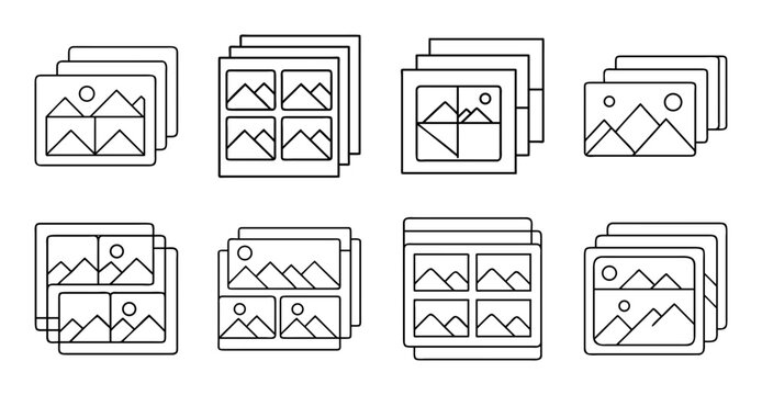 Flat design document icons set with envelopes - Colorful flat design icons showing documents, folders, and envelopes in a modern style for web and app design.