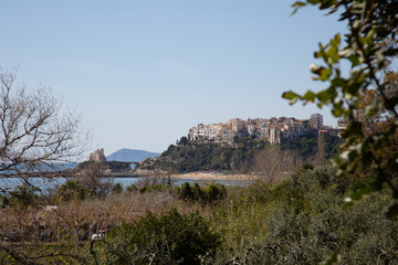 Fototapeta premium Panorama costiero di Sperlonga nel Lazio