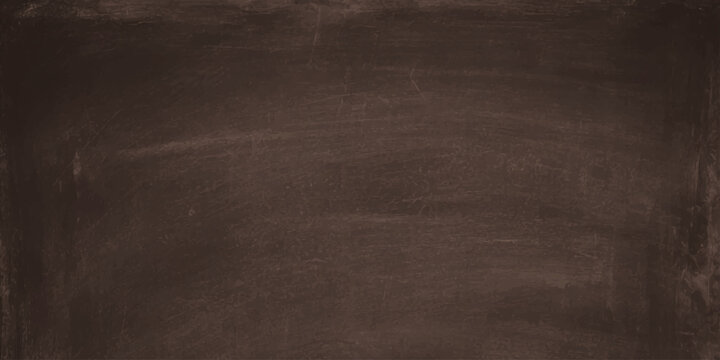 Brown blackboard background with subtle chalk smudges and texture. A dark brown textured blackboard background featuring subtle white chalk smudges and eraser streaks