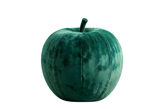 green  velvet apple isolated on white