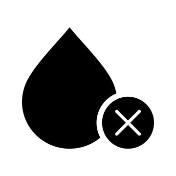 Blood mismatch icon. Healthcare and blood transfusion filled symbol. Black and white.