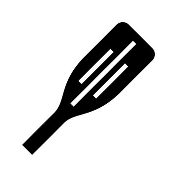 Boat oar icon. Sports and rowing filled symbol. Black and white.