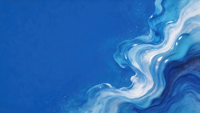 Expanding Horizon wave in blue fluid art for continuous learning and business growth