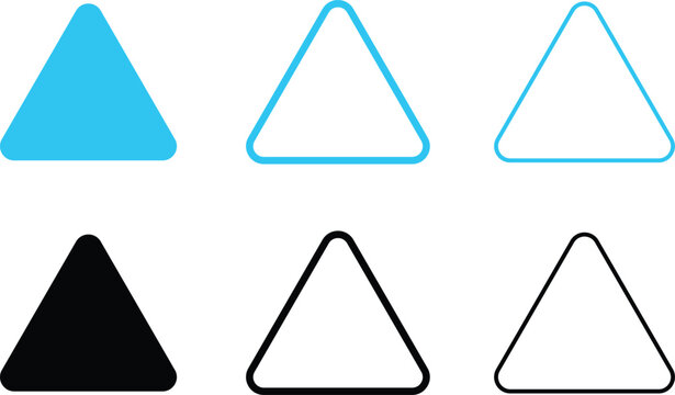 Rounded Triangle Icon Set 