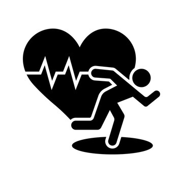 Skating fitness icon. Sports and skating filled symbol. Black and white.