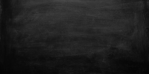 Blackboard background with chalk dust texture streaks and smudges. A dark, empty chalkboard texture surface featuring faint white chalk dust residue, smudges, and horizontal streaks. © Creative Arts