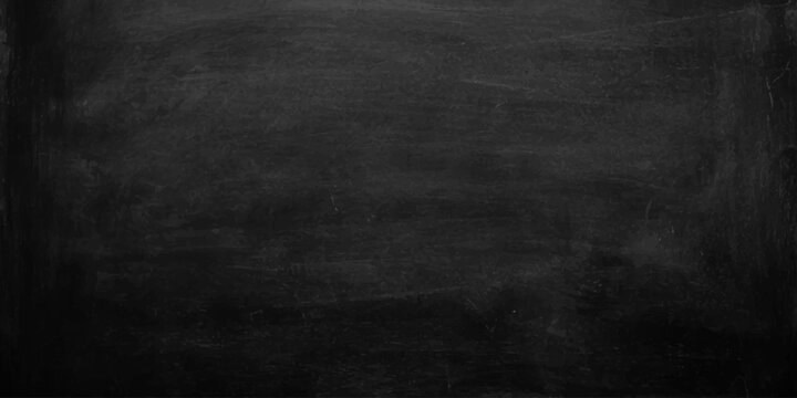 Blackboard background with chalk dust texture streaks and smudges. A dark, empty chalkboard texture surface featuring faint white chalk dust residue, smudges, and horizontal streaks.
