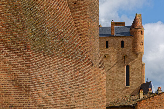 Architectural detail of Cathedral of Saint Cecilia of Albi, also known as Albi Cathedral, designated a UNESCO World Heritage Site in 2010