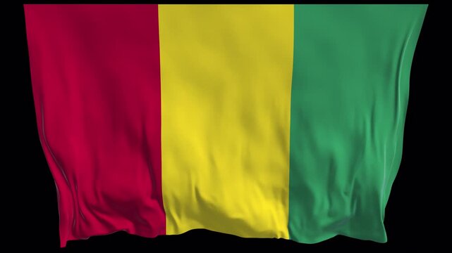 Guinea national flag. West Africa African culture international affairs geography politics education patriotic independence travel news broadcasts website headers and online media backgrounds.