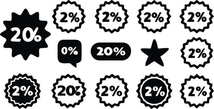 Vector collection of vintage black and white animal icons featuring retro badge and stamp design elements