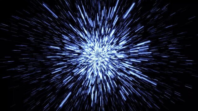 warp speed line hyperspace jump visual FX animation, speed line space warp jump effect, abstract splash explosion, hyperspace jump in outer space. the speed of light.
