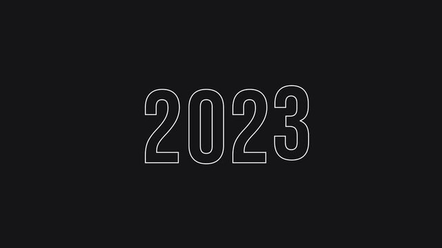 Calendar scrolling 2020 to 2027, 4K video Calendar Year Outline