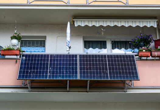 Balcony power system solar panel on a Balcony 