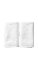 Fototapeta premium Pair of white folded towels isolated on transparent background, ready for design use on t-shirts, clipart, stickers, print-on-demand products, and sublimation projects.