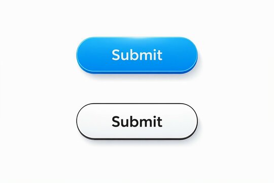 Modern submit button in blue and white color variants