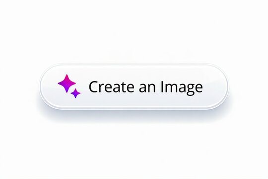Modern button with create an image text and star icons