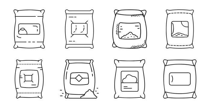 Flat pack delivery boxes with icons inside - Illustrated flat pack delivery boxes showcasing various product icons inside, ready for shipping and unboxing experience.